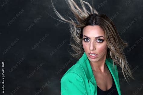 Beautiful Glamourous Blonde Girl Posing In Studio On Isolated Background Style Trends