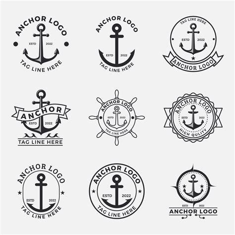 Vintage Anchor Logo 15636595 Vector Art At Vecteezy