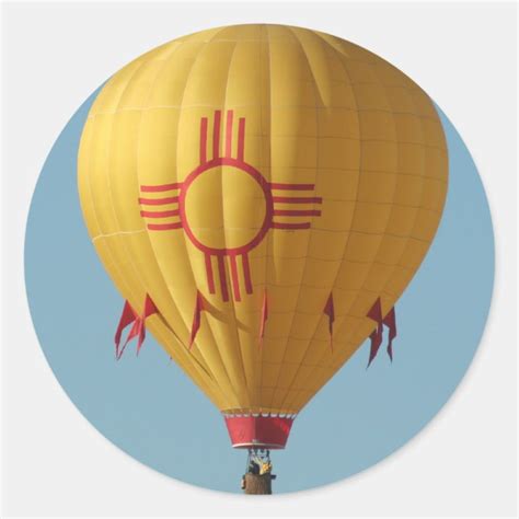 Zia Sun Symbol Hot Air Balloon Sticker Zazzle