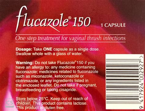 Flucazole Fluconazole 150mg 1 Capsule Pharmacist Only Medicine Pakuranga Pharmacy