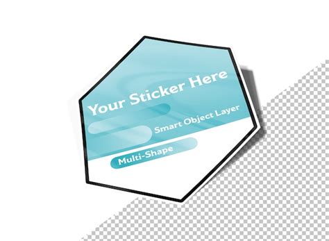 Premium Psd Multi Shape Cut Out Sticker Mockup