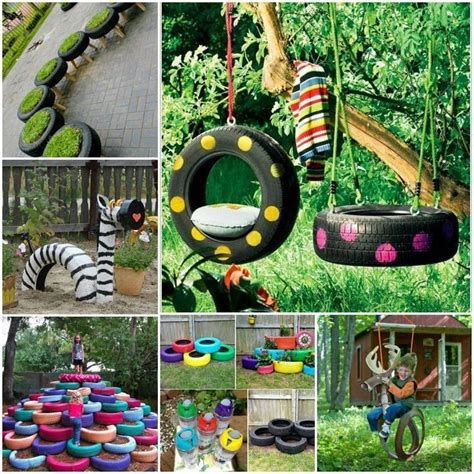 Riciclo Creativo Di Vecchi Pneumatici Tire Garden Tyres Recycle