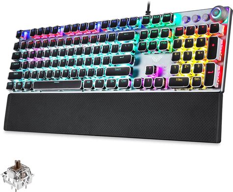 Aula F Retro Teclados Mec Nico Gamer Interruptor Marr N Con