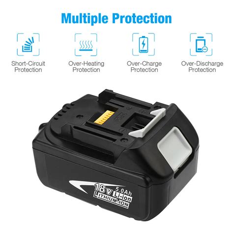 18V 5.0Ah Akku Für Makita BL1860 18V 5.0 Ah Li-Ion Ersatzakku BL1860B ...