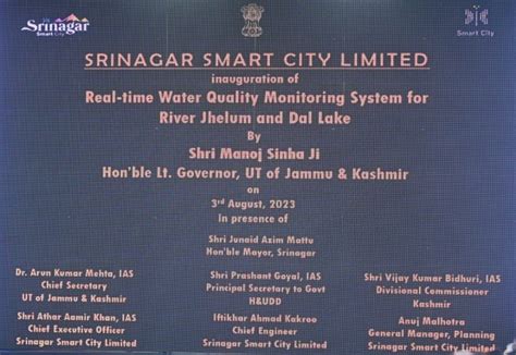 Lt Governor Inaugurates Various Projects Of Srinagar Smart City