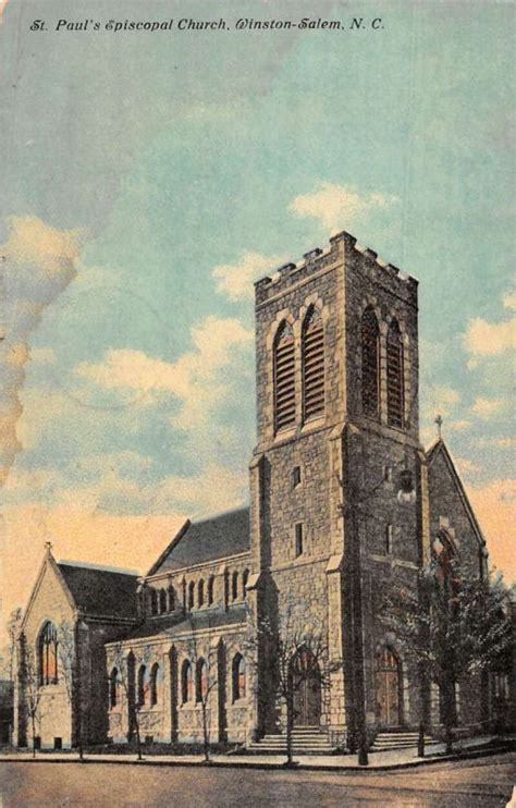 Winston Salem North Carolina St Pauls Episcopal Church Vintage Postcard Aa50000 United States