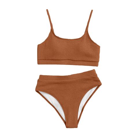 Women Retro Sexy High Waisted Bathing Suit Racerback Bikini Swimsuits Walmart