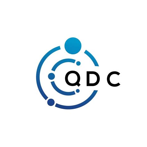 QDC letter technology logo design on white background. QDC creative ...