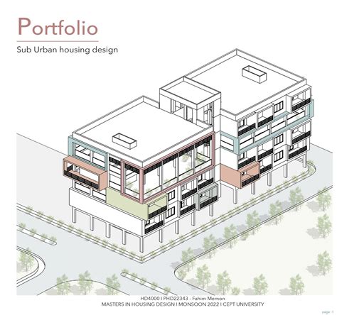 Sub Urban Housing Design CEPT Portfolio