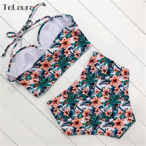 FREE SHIPPING Sexy Floral Print High Waist Push Up Bikini Set JKP1775 Allkpop Shop