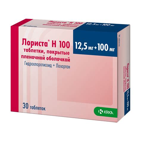 Лориста® Н 100 12.5 мг+100 мг таблетки, покрытые плёночной оболочкой | Krka