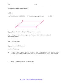 Parallel Intersecting And Perpendicular Lines Worksheets