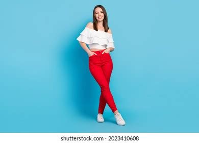 Full Size Photo Nice Brunette Millennial Stock Photo