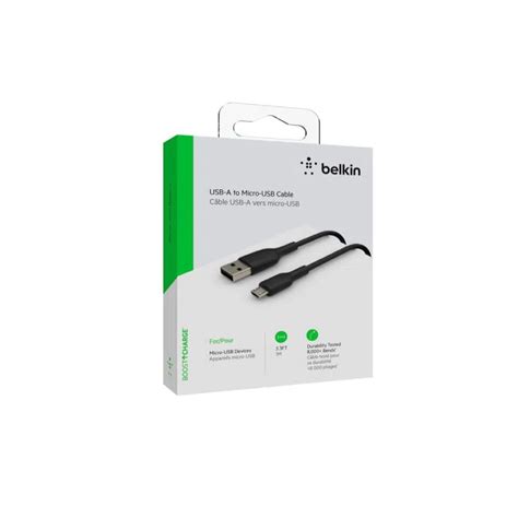 CABLE BELKIN USB A MICRO USB NEGRO - Andino Tecnología