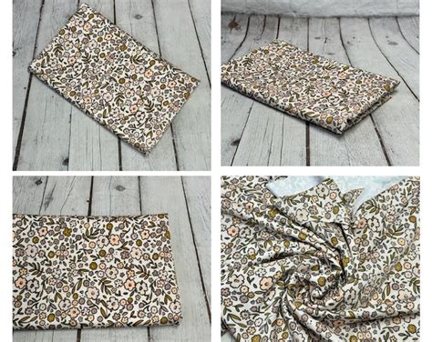 Way Stretch Print Spandex Fabric The Yard Tricot Swim Wear Bikini Boho Neutral Floral Fall