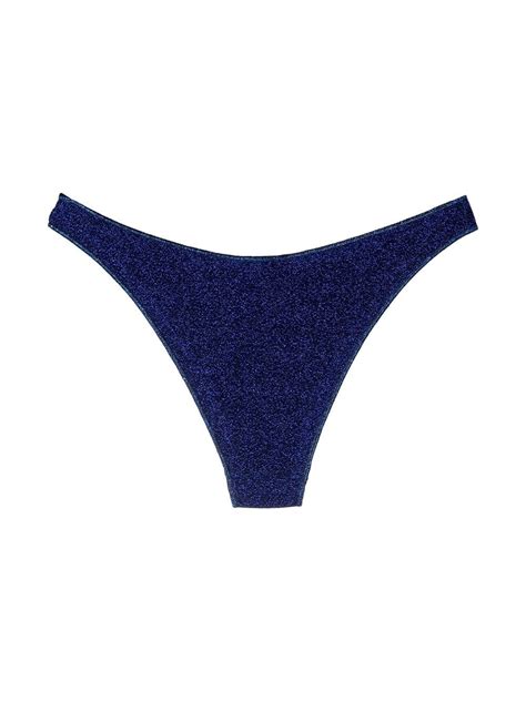 Oséree Lumière Metallic Bikini Briefs Farfetch