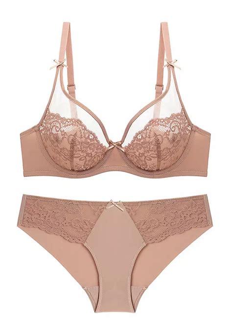 Buy Dear Eve Lingerie Olivi Nude Lace Full Brief Online ZALORA Malaysia