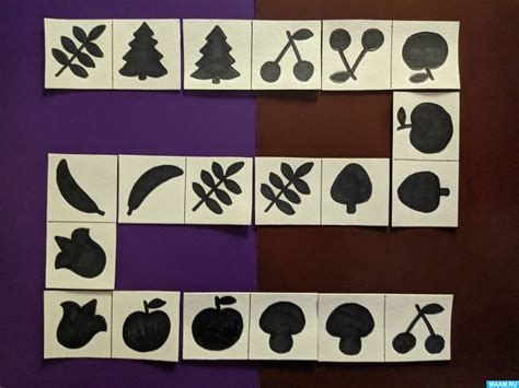 Настольная игра «Силуэтное домино «Растительный мир» для детей 4–7 лет ...