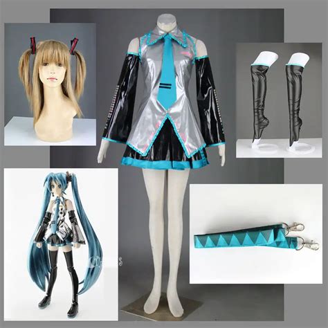 Full Set Vocaloid Cosplay Hatsune Miku Cosplay Costume Outfits Anime