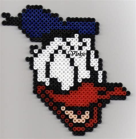 Donald Duck Hama Beads By Vlokje Perlem Nstre Korssting