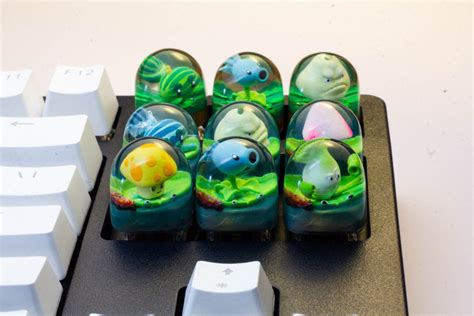 Plants Vs Zombies Keycaps Epoxy Resin Keycap Plants Vs Etsy Uk