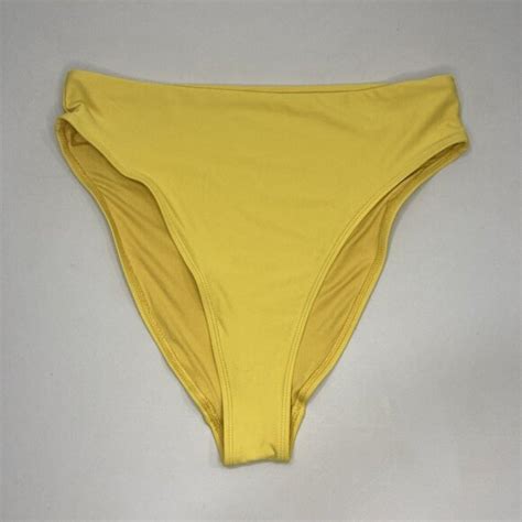 Old Navy Swim Old Navy Women Large Yellow Bikini Bottom Extra High Rise Gold Earth New