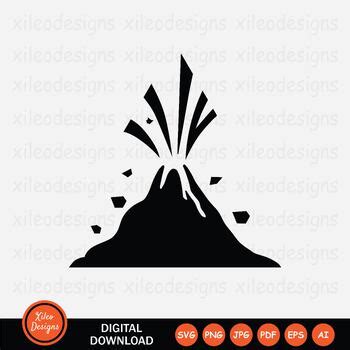 Volcano Eruption Icon Volcanic Activity Lava Active Erupt SVG PNG