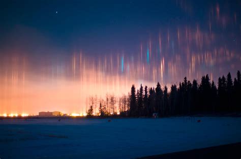 light pillars  stunning natural phenomenon
