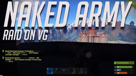 RUST RAIDS NAKED ARMY RAID ON VG YouTube