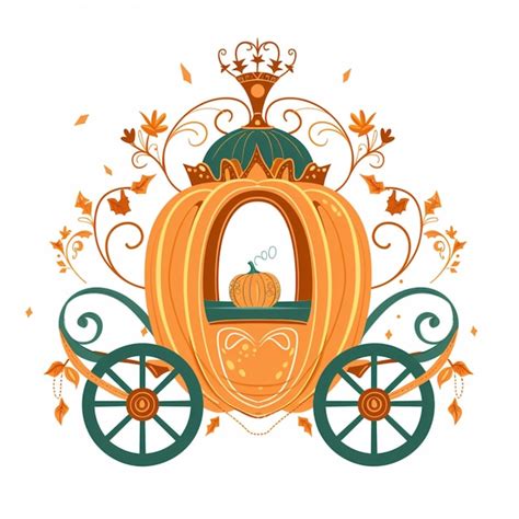 Charming Nursery Art Of A Pumpkin Carriage Premium Ai Generated Image