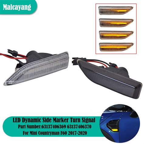 2pcs OEM 63137406369 63137406370 LED Dynamic Side Marker Turn Signal