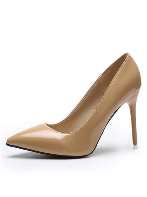 GENILU Women Lightweight Glossy Sexy Stiletto Heels Comfort High Heel