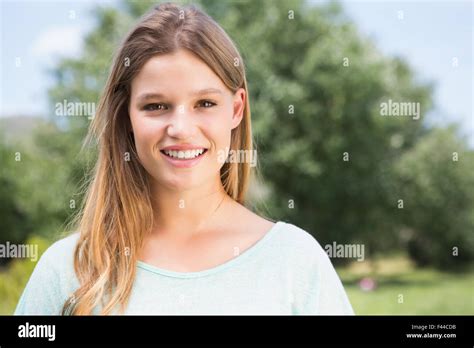 Happy Pretty Blonde Smiling Camera Hi Res Stock Photography And Images Alamy