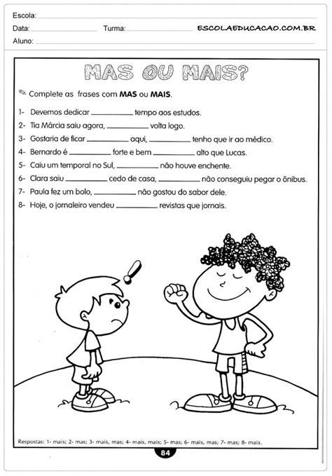 Atividades de Português 5º ano - Para Imprimir - Educação