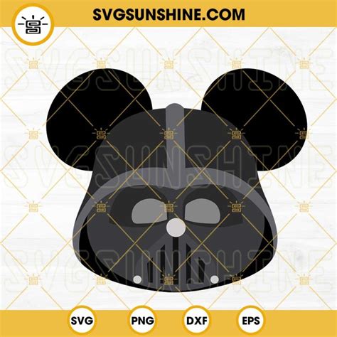 Darth Vader Mickey Mouse Ears Svg Cute Darth Vader Svg Disney Star