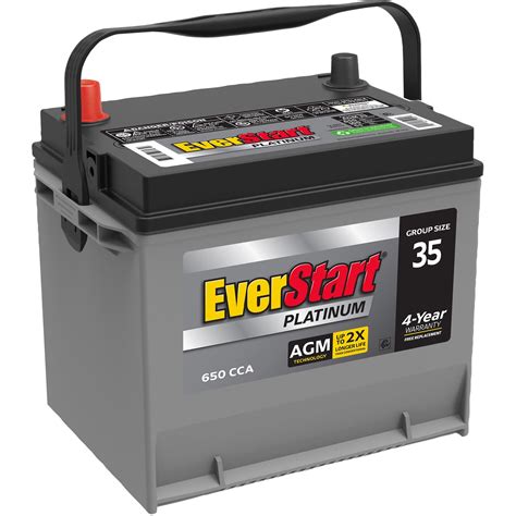 EverStart Platinum AGM Automotive Battery, Group Size 35 12 Volt, 650 CCA