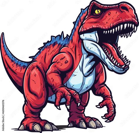 tyrannosaurus rex dinosaur vector Stock Vector | Adobe Stock