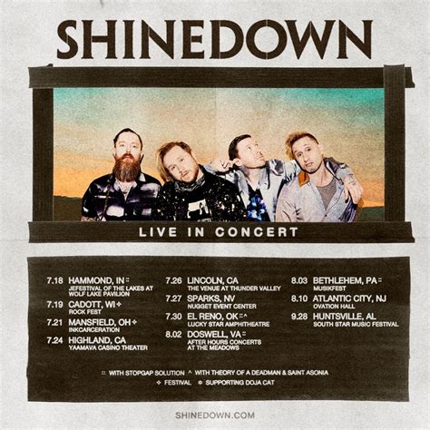 Shinedown Concerts And Live Tour Dates 2024 2025 Tickets Bandsintown