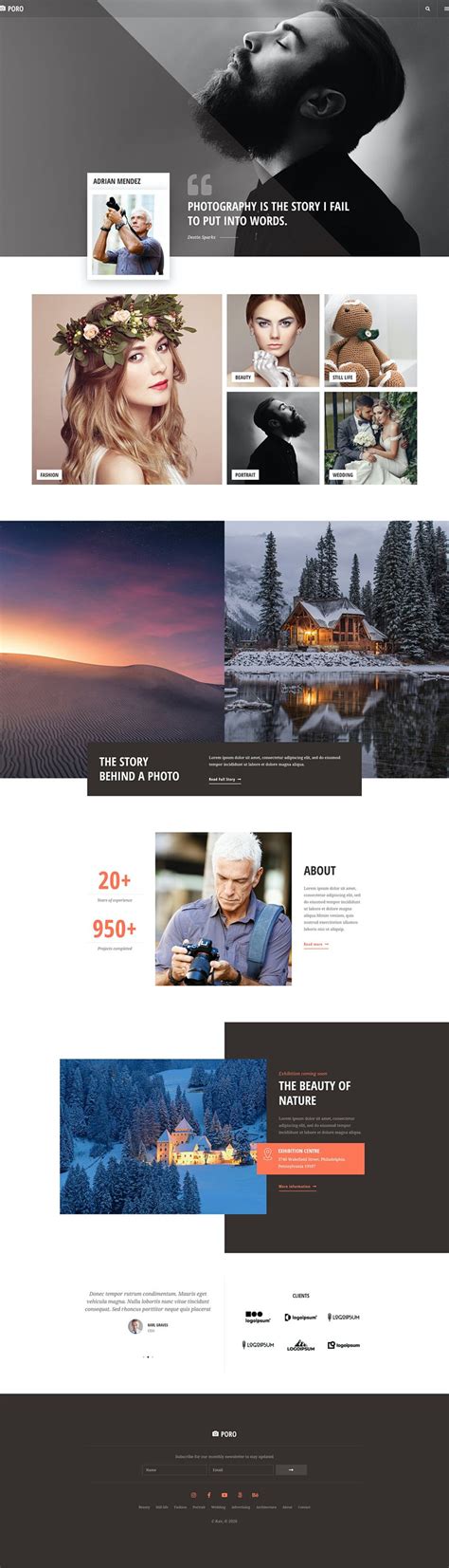 Photography Elementor Template Kit For Wordpress Website Etsy