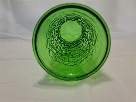 Vintage Hoosier Glass Vase Emerald Green Tall No Depression