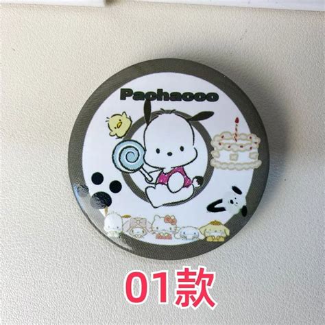 Sanrio Tin Badge And Chest Badge Cinnamoroll Kuromi Pochacco Hello Kitty Brooch Backpack Pendant