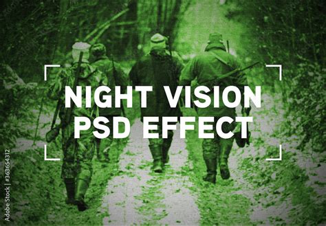 Night Vision Photo Effect Stock Template Adobe Stock