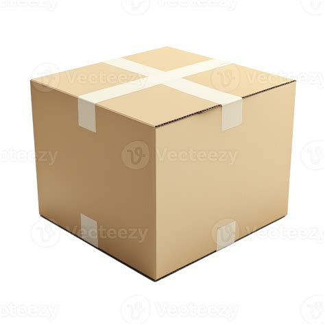 3D Cardboard Box Isolate On Transparency Background 50594029 PNG