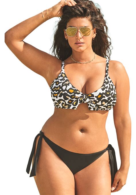 Swimsuits For All Mentor Tie Front Side Tie Bikini Set Walmart