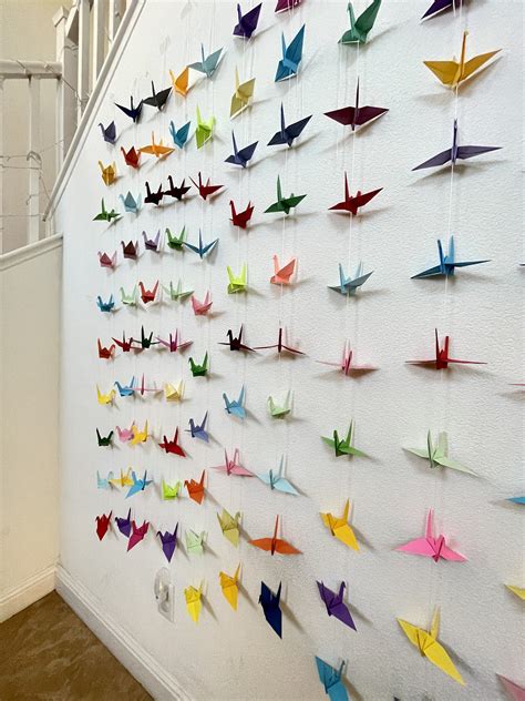 Strings Of Multiple Colored Japanese Origami Crane Etsy