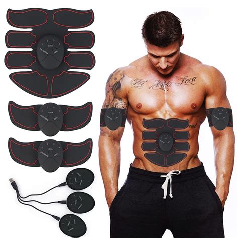 Ems Estimulador Muscular Abs Tonificador Usb Recarreg Vel Abdominal