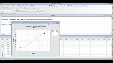 Prueba De Normalidad Con Minitab Youtube