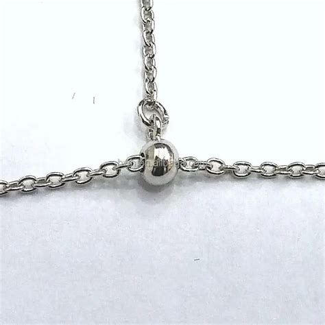 H2188 Silver Jewelry Adjustable Clasp With Silicon Slide Adjuster Beads