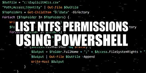 How To List Ntfs Permissions With Powershell Easy Manager