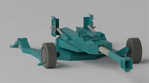 3D Cartoon Lowpoly M777 Howitzer Model TurboSquid 2080985